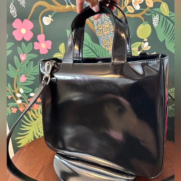 GUCCI SoHo Large GG Black Patent Two-Way Tote /Shoulder Bag 🖤(optional wallet) - Picture 4 of 17